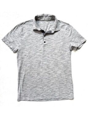 Express Heathered Gray Polo Shirt Size S